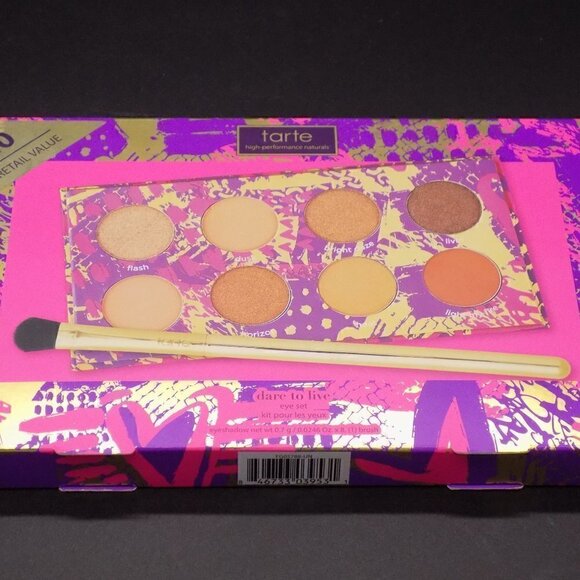 tarte Dare To Live Eight Eye Shadow Palette Set with Brush Full Size Eyeshadow - Picture 6 of 7
